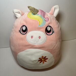 Squishmallow Pink Unicorn 9" Plush Ilene Stuffed Animal Toy Kids‎ Pillow Rainbow